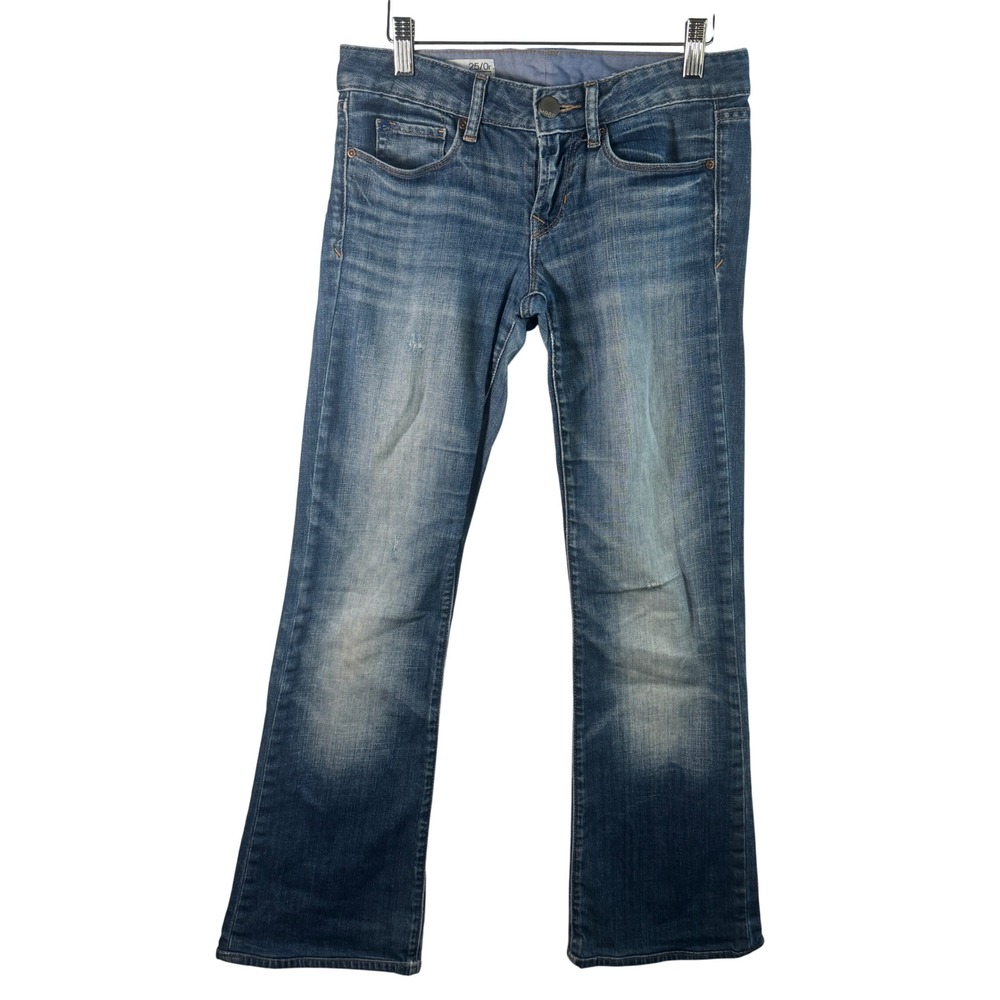 Gap 1969 Sexy Boot Jeans Medium Wash Blue Denim Stretch Low Rise 25/0r 0 R Y2K